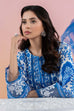3-piece white and blue printed lawn suit with embroidered organza lace and printed chiffon dupatta – RS Royal Fashion.