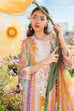 Maria B Eastern Unstitched 3-Piece Lawn Suit – Printed Lawn Shirt with Heavy Embroidered Spengle Neckline & Sleeves, Printed Cambric Trouser, Chiffon Dupatta