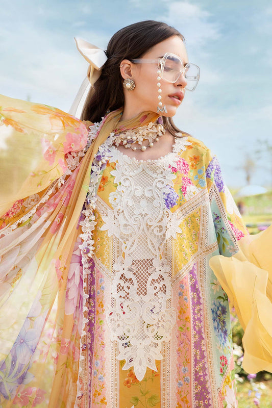 Maria B Printed Lawn + Chiffon Dupatta | Article MB-311