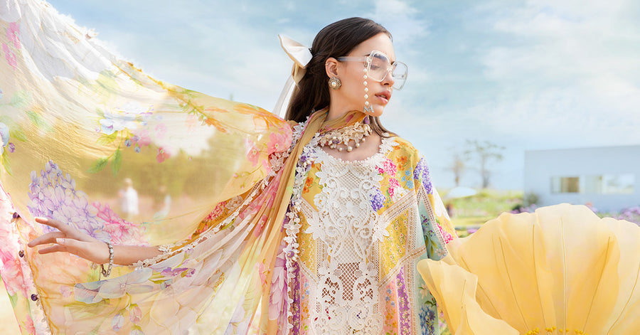 Maria B Printed Lawn + Chiffon Dupatta | Article MB-311