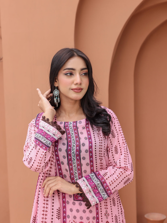 BinNoor Fab Lawn Suit De-LA19-P30184 – 3Pc Digital Printed Lawn with Dupatta and Dyed Trouser – Vol#19, SKU 1030, Sale Price Rs. 3,150"