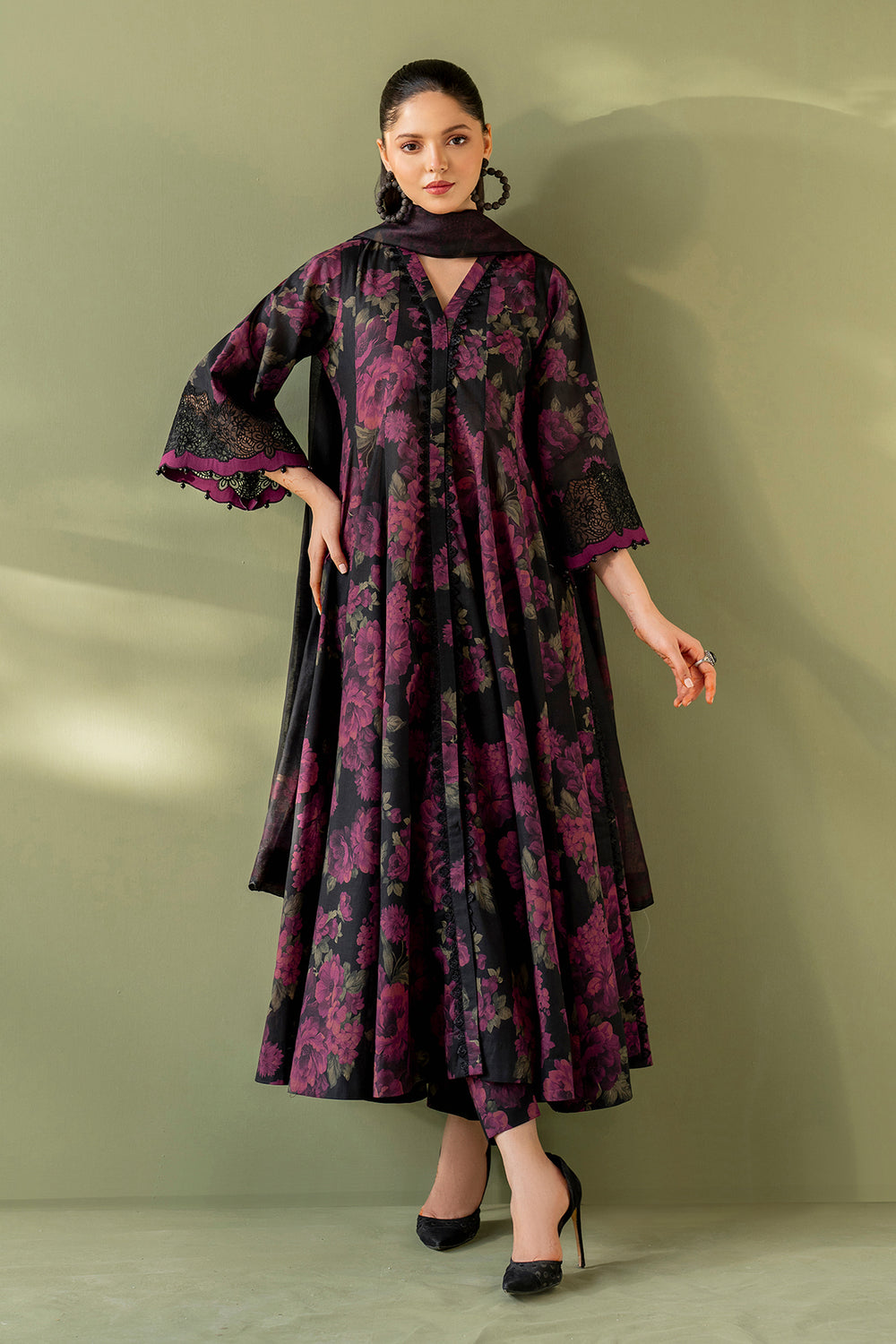 Baroque Linen | Digital Printed Embroidered 3Pc Suit