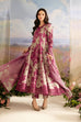 Iznik Dhanak 3PC suit with printed dhanak shirt, dupatta, trouser, and embroidered patches on organza
