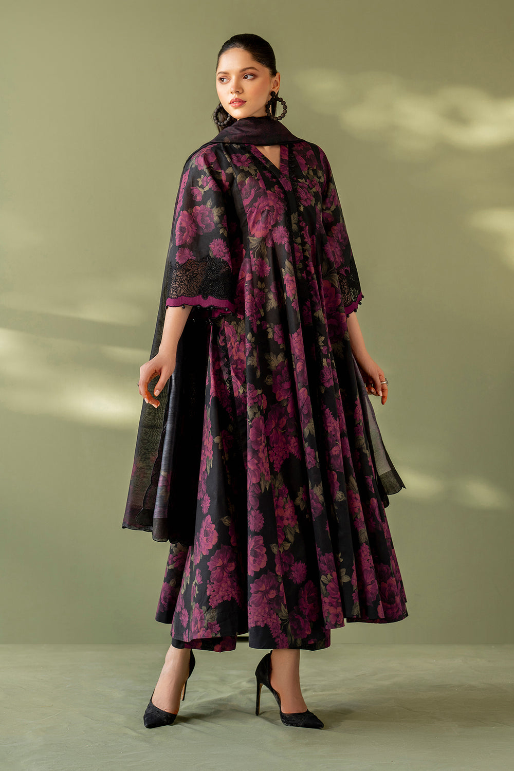 Baroque Linen | Digital Printed Embroidered 3Pc Suit