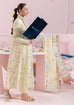 Qalamkar embroidered & digital printed linen 3-piece suit with organza patch, linen dupatta, and trouser