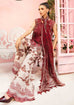 Maria B M Prints 25-MPEE#8A 3-piece unstitched lawn suit with digital printed shirt, embroidered chiffon dupatta, and printed trouser.