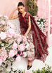 Maria B M Prints 25-MPEE#8A 3-piece unstitched lawn suit with digital printed shirt, embroidered chiffon dupatta, and printed trouser.