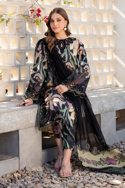 SF-4090 – Digital printed Banadora lawn shirt & trouser with voil lawn dupatta – Unstitched – Delivery across Pakistan.