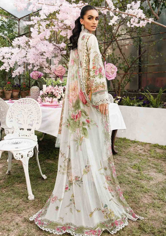 Maria B inspired 3-piece embroidered lawn suit MPT-2604-A with chiffon dupatta and cambric trousers – RS Royal Fashion