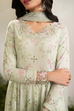 Iznik Dhanak 3PC suit with printed dhanak shirt, trouser, dupatta, embroidered daman patch, sleeve patti, and neckline patch