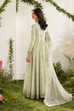 Iznik Dhanak 3PC suit with printed dhanak shirt, trouser, dupatta, embroidered daman patch, sleeve patti, and neckline patch