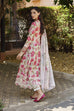 IL-UE-210 heavy embroidered lawn 3-piece replica with chiffon dupatta and cambric trouser.
