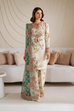 UE-411 Digital Printed Silk Embroidered Suit with embroidered shirt, silk trouser & zari dupatta – RS Royal Fashion