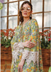 Maria B Dhanak 3PC suit with printed shirt, embroidered patches, sleeves & neckline patti, dupatta and trouser