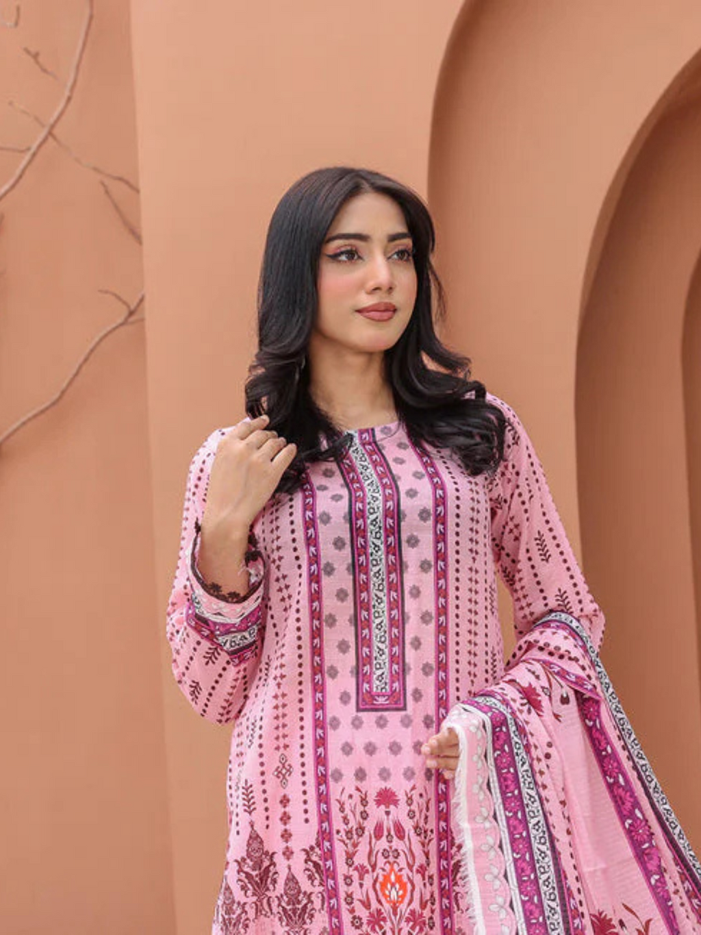BinNoor Fab Lawn Suit De-LA19-P30184 – 3Pc Digital Printed Lawn with Dupatta and Dyed Trouser – Vol#19, SKU 1030, Sale Price Rs. 3,150"