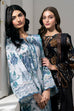 Maria B Dhanak 3PC suit with printed dhanak shirt, dupatta, trouser, and embroidered patches on organza