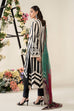 Maria B inspired white & black embroidered 3-piece unstitched lawn suit with chiffon dupatta.