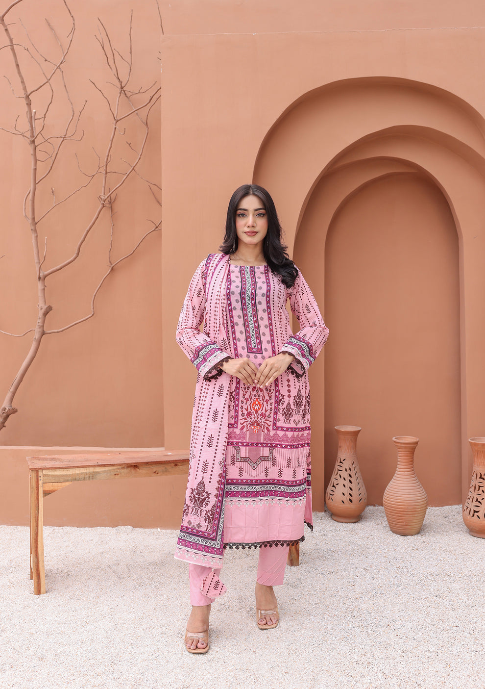 BinNoor Fab Lawn Suit De-LA19-P30184 – 3Pc Digital Printed Lawn with Dupatta and Dyed Trouser – Vol#19, SKU 1030, Sale Price Rs. 3,150"