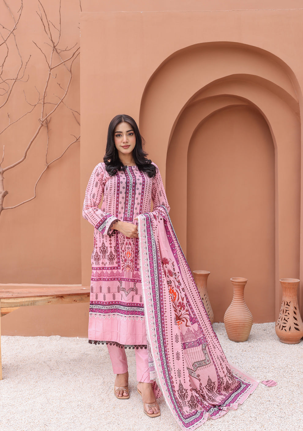 BinNoor Fab Lawn Suit De-LA19-P30184 – 3Pc Digital Printed Lawn with Dupatta and Dyed Trouser – Vol#19, SKU 1030, Sale Price Rs. 3,150"