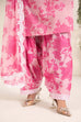 Maria B inspired 3 piece lawn suit in pink with embroidered neckline, chiffon dupatta and cambric shalwar.