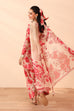 Maria. B Embroidered & Digital Printed Linen 3Pc Suit with Linen Dupatta