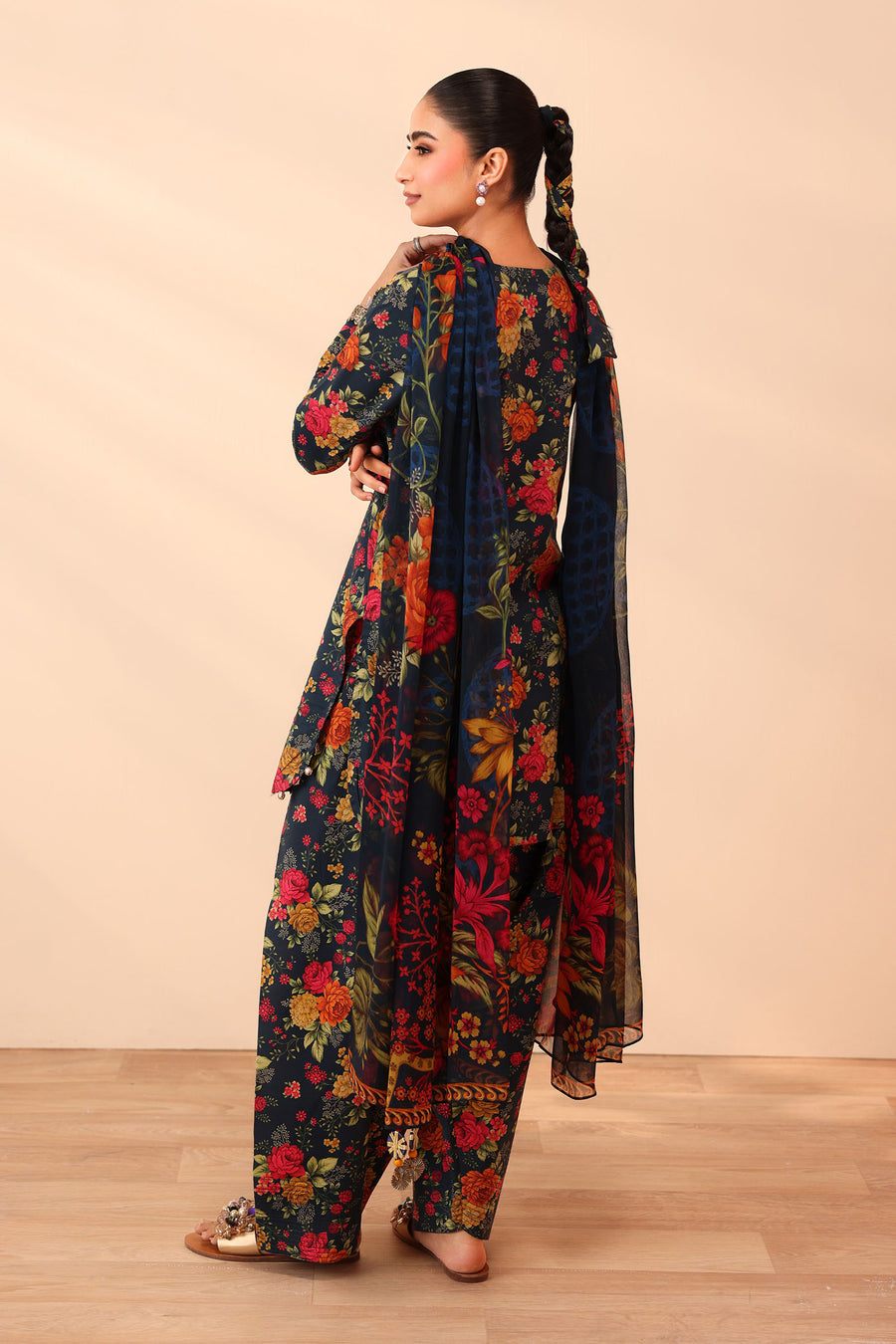 Maria. B | Embroidered & Digital Printed Linen 3Pc Suit