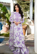 Maria B Dhanak 3PC suit with printed dhanak shirt, dupatta, trouser, and embroidered patches on organza