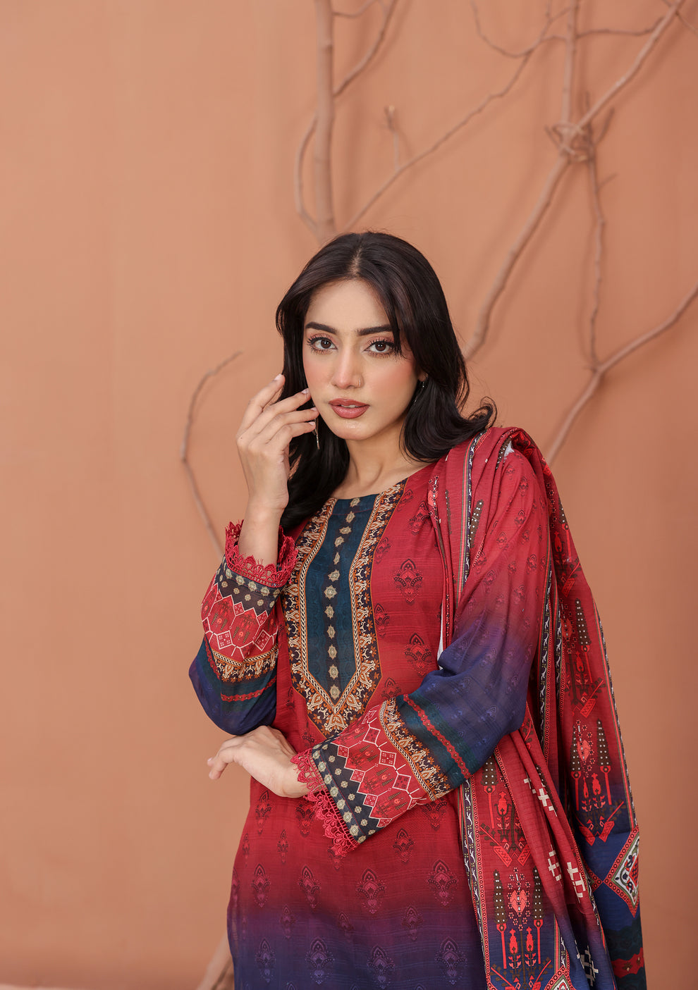 BinNoor Fab Lawn 3Pcs De-LA19-P30190