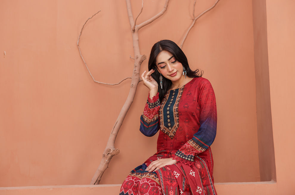 BinNoor Fab Lawn 3Pcs De-LA19-P30190