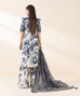 Sapphire-inspired luxury lawn suit with embroidery, chiffon dupatta & cotton trouser