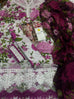 Maria B white and pink embroidered 3PC organza suit with elegant festive design.