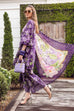 M Prints by Maria B unstitched 3-piece suit MB 10A with digital printed front, back, sleeves, chiffon dupatta, and trouser
